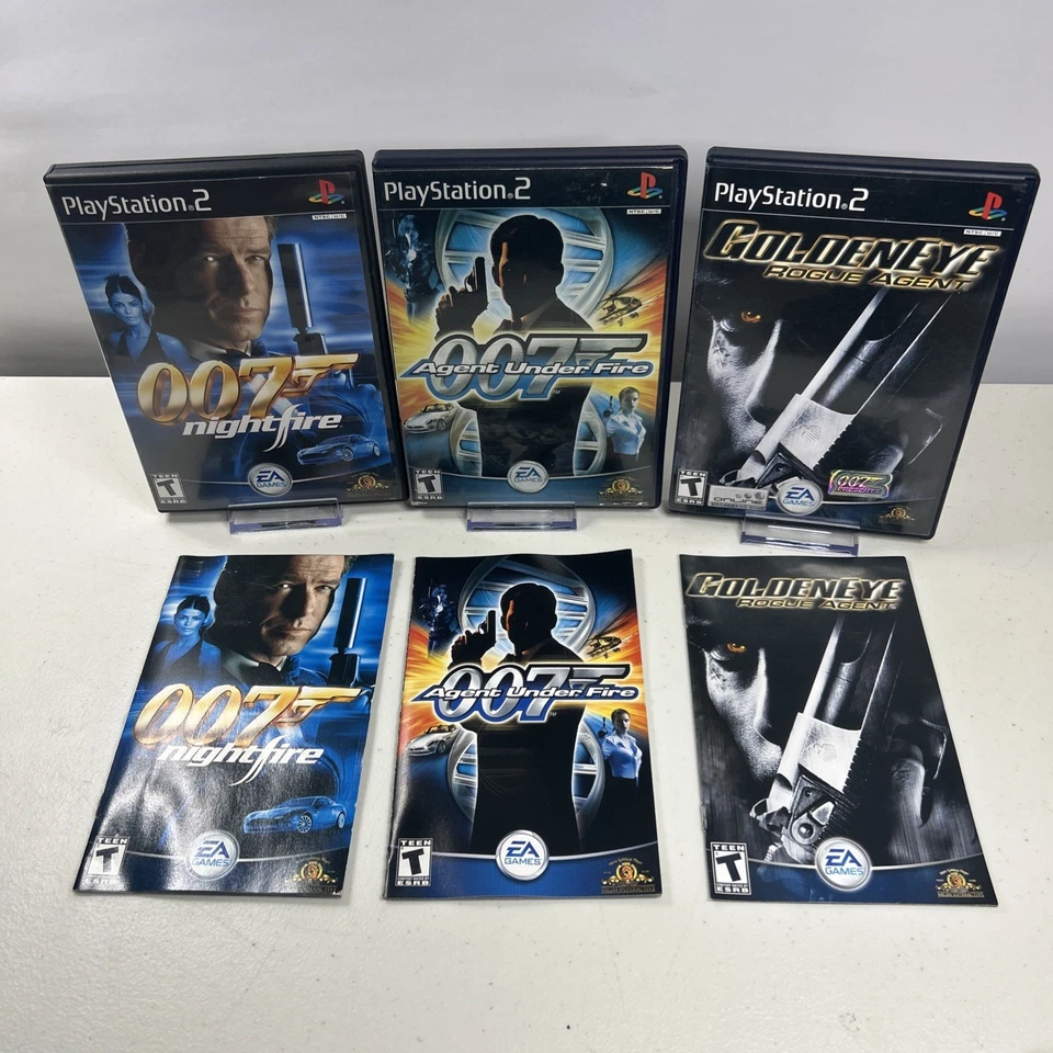 Lote de juegos James Bond 007 PS2 - Nightfire, Goldeneye, Agent Under Fire - CIB Foto 2 de 4