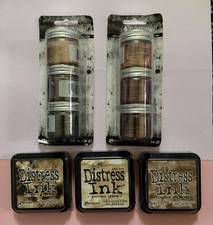 Tim Holtz Ranger Lot Distress Ink Pads Embossing Glaze New Sealed Mixed