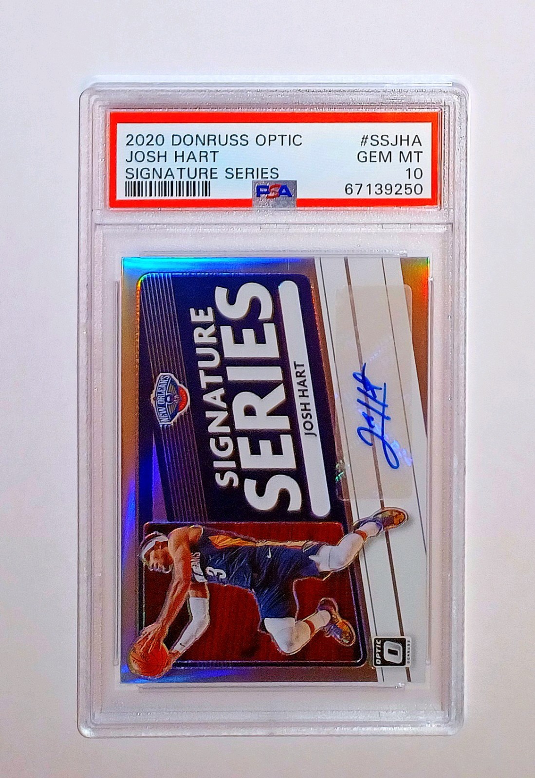 PSA 10 - JOSH HART Auto - 2020 Donruss Optic Fast Signature Series - PELICANS