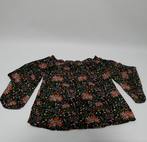 French Connection Peacocks Smocked Off The Shoulder Top- Size 8 Elastic Neckline
