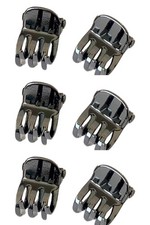 6Pcs Grey Mini Hair Clips Sweet Small Girl Hairs 1 Count Pack of 6 ,