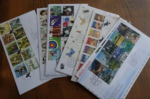 GB Fine Collection of 10 Different COMMEM 1st CLASS PANE First Day Covers FDCs