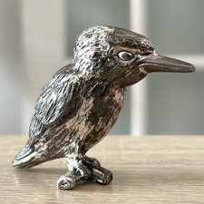 Royal Hampshire Heavy Pewter Kingfisher Bird Figurine 2.1" Tall