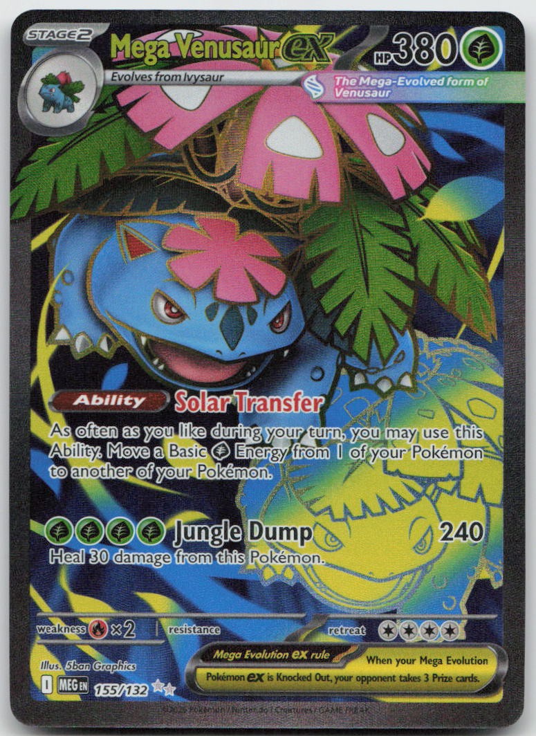 Mega Venusaur ex 155/132 Ultra Rare Mega Evolution Pokemon TCG Holo NM
