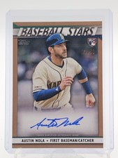 AUSTIN NOLA 2020 TOPPS ROOKIE BASEBALL STARS AUTOGRAPH GOLD /50 MARINERS Q3622