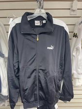 PUMA Vintage Track Suit 09 Black Zip Y2k Jacket Pant Set Size L