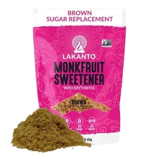 Lakanto Brown Monk Fruit Sweetener with Erythritol, Brown Sugar Substitute, 1 lb