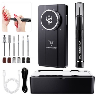 Yokefellow Nail Drill, Professional Portable 40000RPM Nail Drills Machine Electr