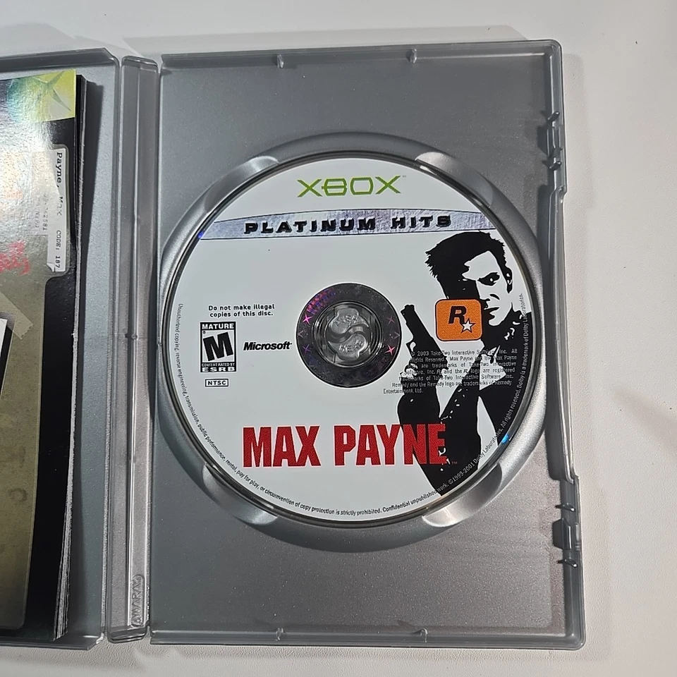 Max Payne Original Microsoft Xbox Platinum Hits CIB Complete & Tested - Image 4 of 4