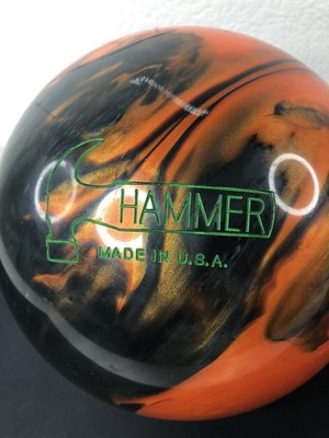 Black Widow Spare 15lb Bowling Ball Neon Orange Black Cool Pour