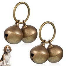 Qulkws 4 Pcs Dog Collar Bells, Bells for Cat Collars, Pet Training Bell, Copp...