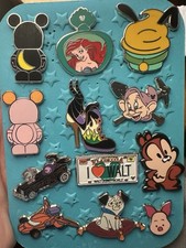 Disney Character Pin Set Ariel Chip Dale Pigl...