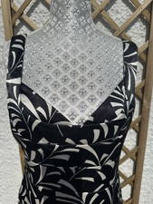 Stunning LONDON TIMES Black & White Print Special Occasion Shift Dress Size 10