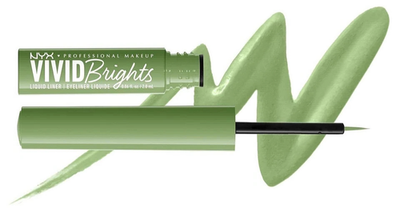 3X NYX Vivid Brights Matte Liquid Eyeliner, Light Pink, Green