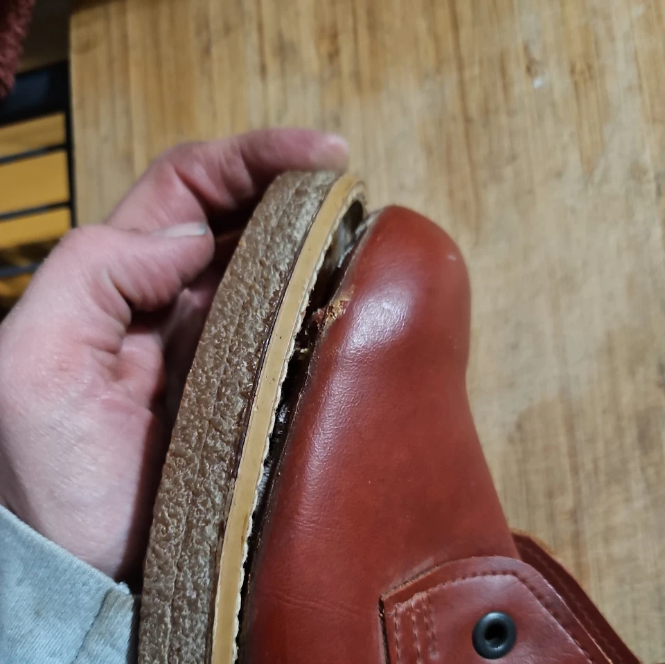 1960s Faux Leather Crepe Solo knee-high boots unknown side - Image 4 of 4