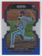 2022 Panini Prizm Red White Blue Joe Barlow Rookie Texas Rangers #96