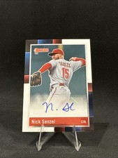 Nick Senzel 2022 Panini Donruss Optic 1988 Retro Auto #R88S-NS Cincinnati Reds