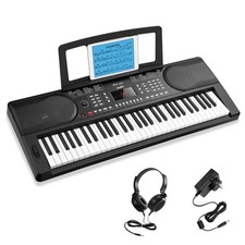 Moukey Electric Piano Keyboard Digital Piano, 61 2-electric keyboard, black