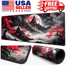 Full Moon Red Black Gaming Mouse Pad 900x400x3mm XXL Desk Mat Non-Slip