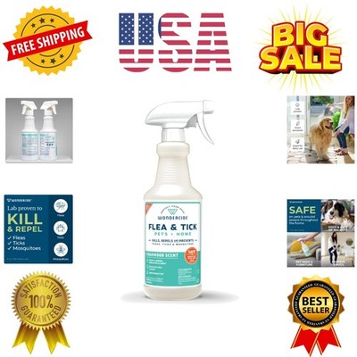 Cedar Flea & Tick Spray for Pets Plus Home with Natural Essential Oils 16 fl....