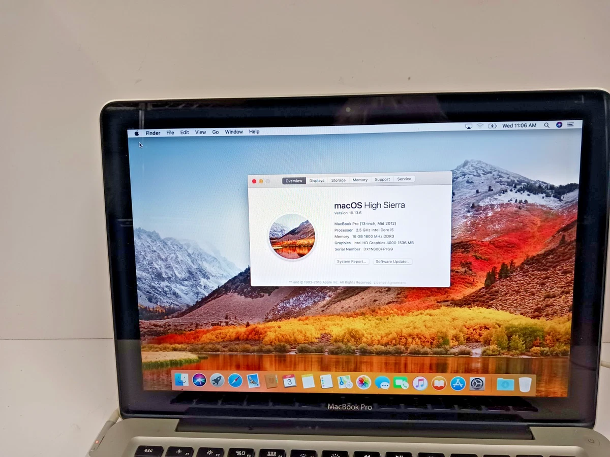 macOS 10.13, High Sierra MacBook Pro 2012 Released for sale | eBay