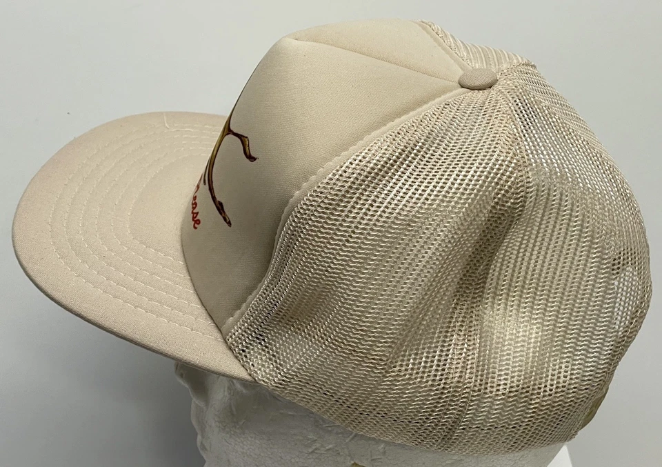 Antigo Chapéu Caminhoneiro Campbell 66 "Humpin To Please" Snapback Logotipo Camelo Bronzeado RARO! - Imagem 4 de 4