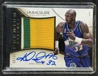 KARL MALONE 2013-14 PANINI IMMACULATE COLL #67 PREMIUM GAME-WORN PATCH AUTO 5/25