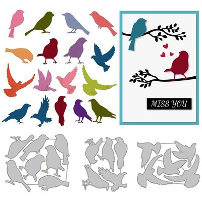 GLOBLELAND Birds Cutting Dies for Card Making Dove Crow Cut Die for DIY Scrap...