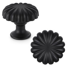 10 Pack Matte Black Cabinet Knobs for Kitchen Cabinets and Dresser Drawers 6529