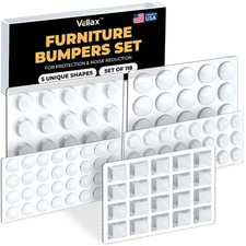 118 Clear Cabinet Bumper Pads   Self-Adhesive Silicone Set 118 pcs,