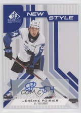 2021-22 SP Game Used CHL Edition New Style Blue Jeremie Poirier Jérémie Auto 2d8