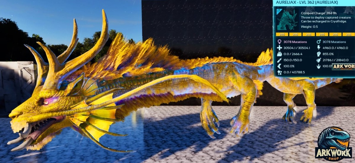 nao_e52　ARK ps4 pve 🦖ARK Survival Ascended New Aureliax Top Stats PVE PS5/XBOX/PC | eBay