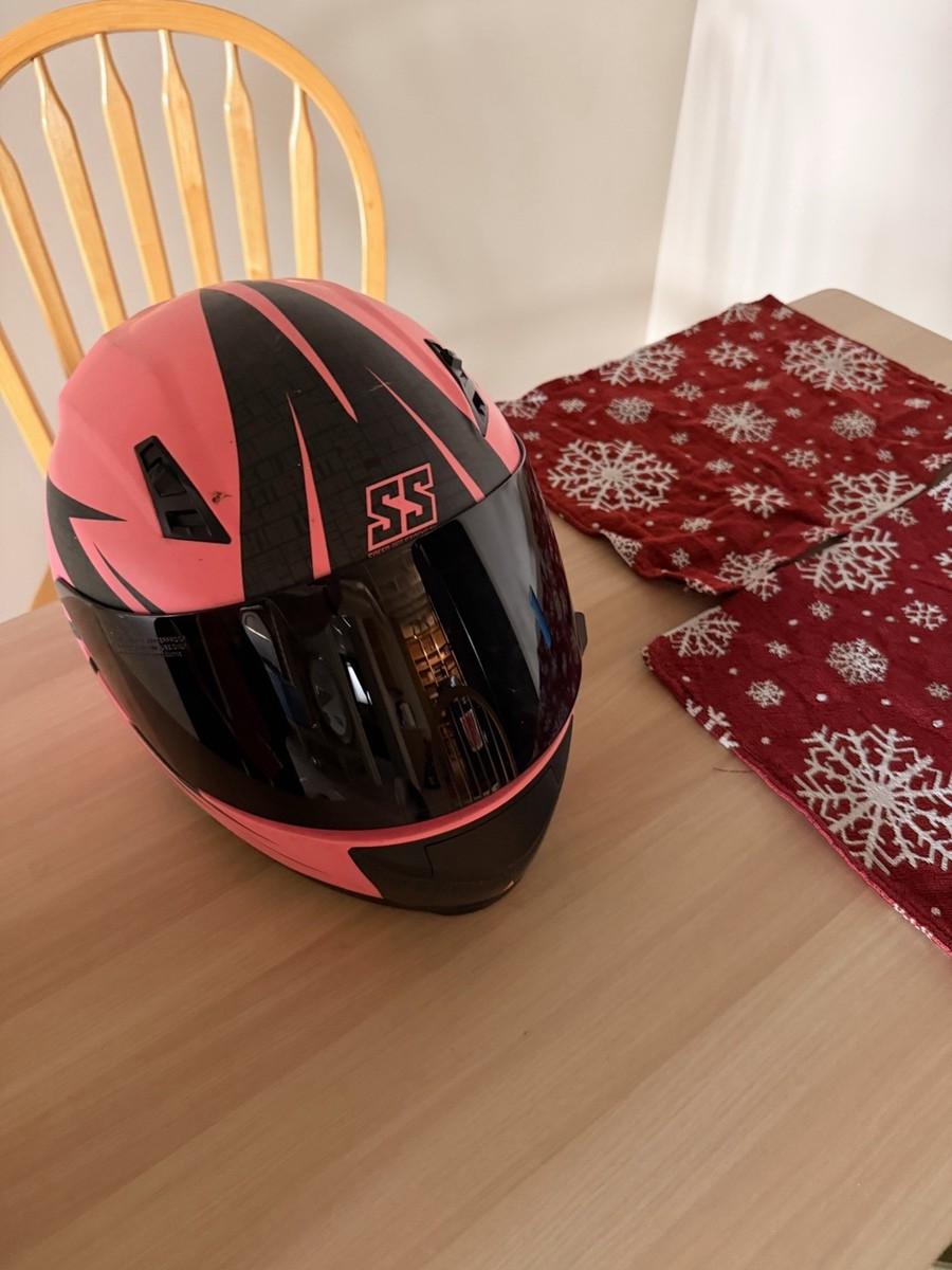 Speed and Strength Hammer Down Matte Pink SS700 Motorcycle Helmet