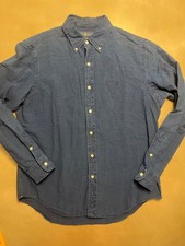 Ralph Lauren Indigo Oxford Shirt Mens Medium Blue Button Down Long Sleeve Casual