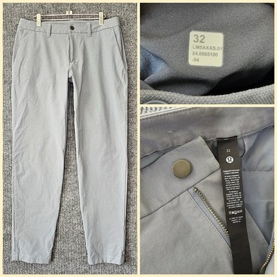 Lululemon ABC Slim-Fit Trouser 32x30 Cotton VersaTwill Belgian Blue Gray LM5AXAS