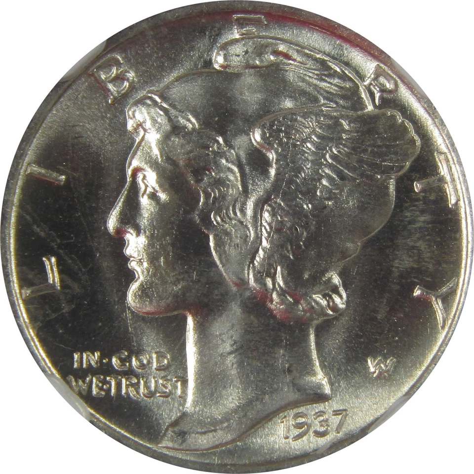 1937 S Mercury Dime MS 66 FB NGC Silver Uncirculated SKU:I23191 - Image 3 of 4