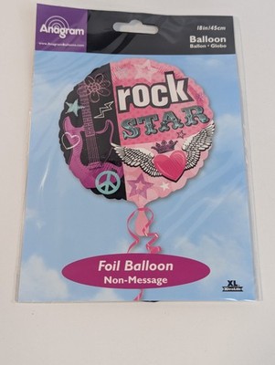 Anagramm 18'' Folienballon - Pink Rock Star Kreis X5