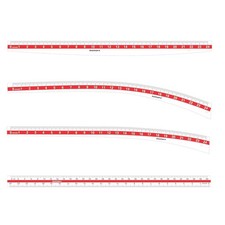 Tailoring Scale Set of 4 Arm Hip Leg Curve Straight Ruler 24” Tailoring Kit