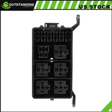 ATC ATO 12 Slot Relay Fuse Box Block Holder For All Vehicle Metallic Pins 6 Way