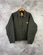 Carhartt Detroit Jacket J97 PTL Olive Blanket Lined Workwear Vintage USA Style