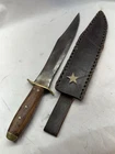 Civil War Confederate CSA Texas Rebel Bowie Knife with Leather Sheath