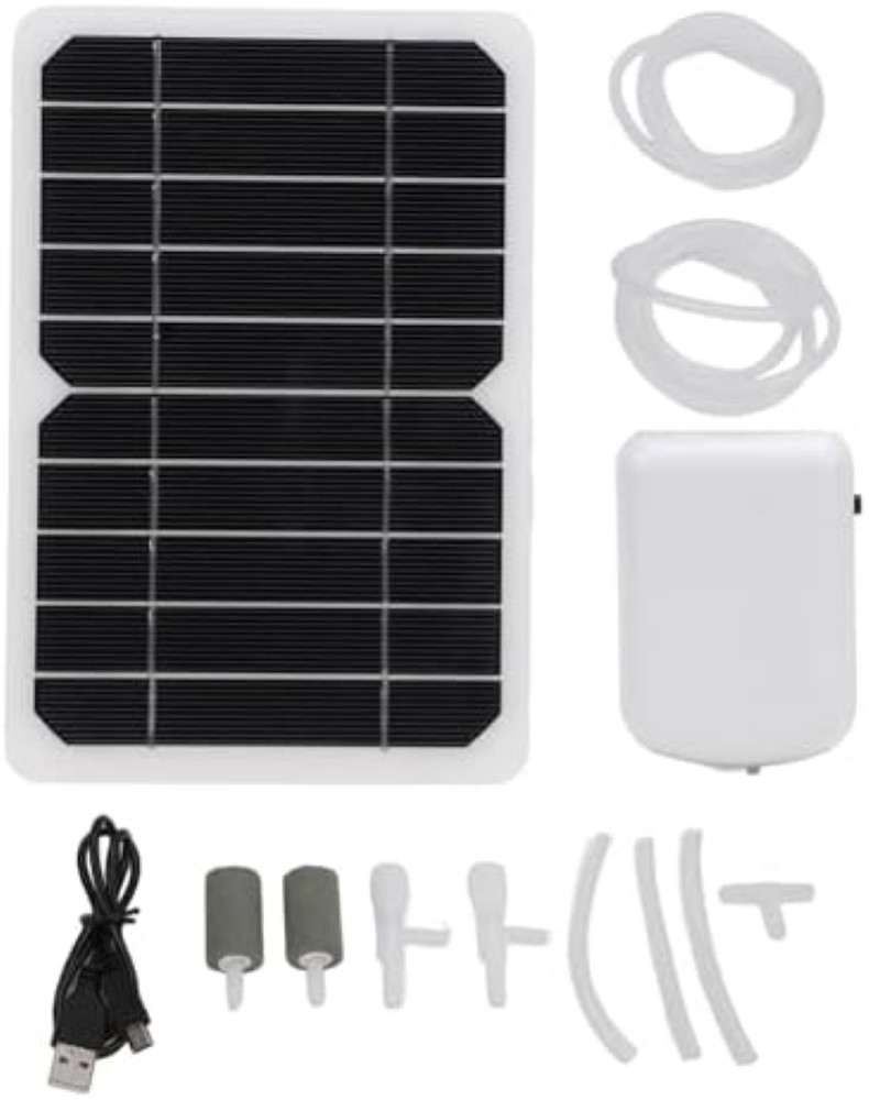 Aeratore Solare per Laghetto, Pompa Ad Aria Solare Impermeabile da 2000 MAh, Pom