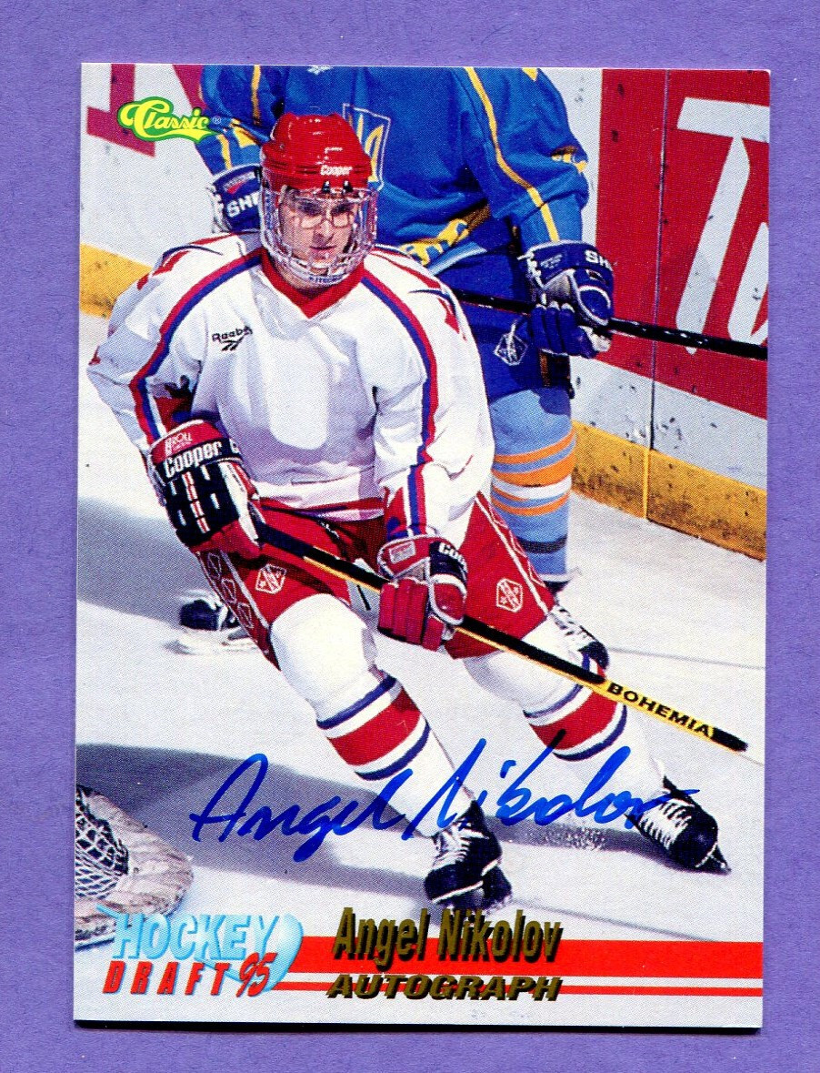 Angel Nikolov Autograph Hockey Draft Card 1995 Classic | eBay