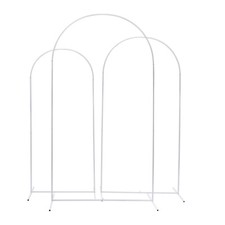Wedding Arch Backdrop Stand 5.9 ft/6.6 ft/7.2 ft Set of 3 Metal Backdrop Arch