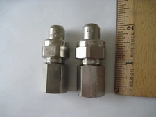 (2) Spraying Systems Teejet Cone Spray Nozzle, TN-NP 2, Nickel Plated, 1/8" FNPT