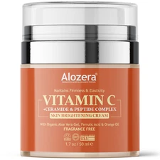 Alozera Vitamin C Face Cream - Brightens, Hydrates & Firms, 1.7 oz