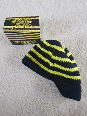 Black Cat Crochy Kappe Visor / Wintermütze