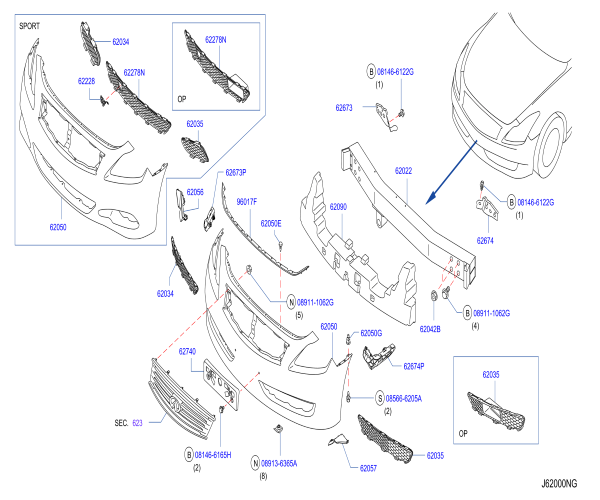 NISSAN RS13 FINISHER FRONT BUMPER LR SET Genuine JDM OEM 62256