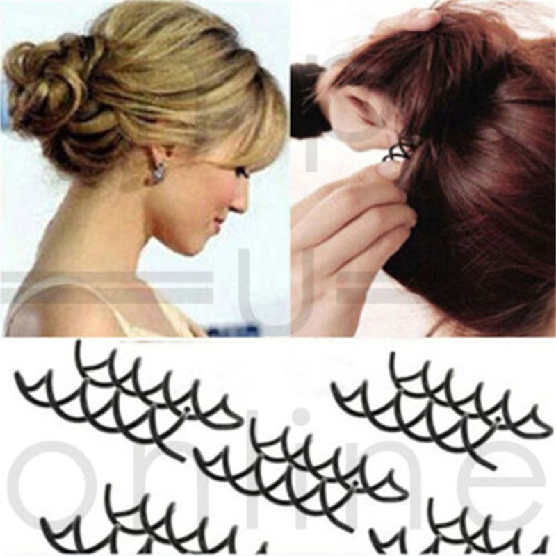 Hair Clip Twist Barrette 10x Spiral Bobby Pin Spin Screw Hairpins Black