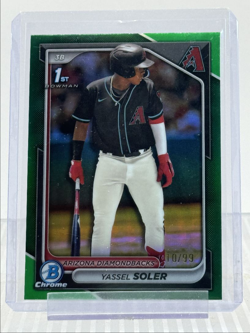 YASSEL SOLER 2024 BOWMAN CHROME 1ST GREEN REFRACTOR /99 Q0208